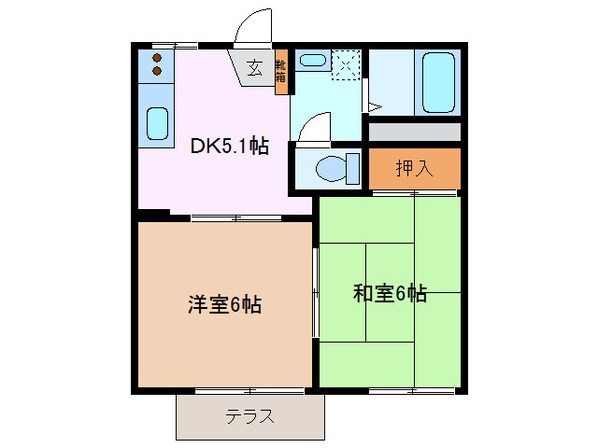 コーポイトウ　Ａの物件間取画像